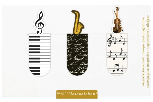 Magnetische boekenlegger muziek set van 3