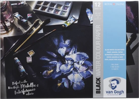 Van Gogh aquarel papier - zwart - FSC mix - A3 360 gram
