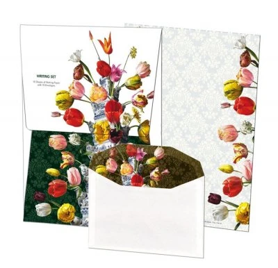 Briefpapier met enveloppen: Bloemstillev