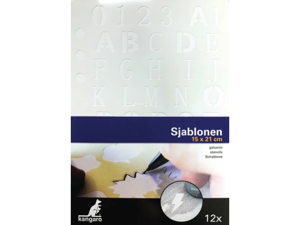 Sjablonen Kangaro 15x21 cm 12 stuks assorti