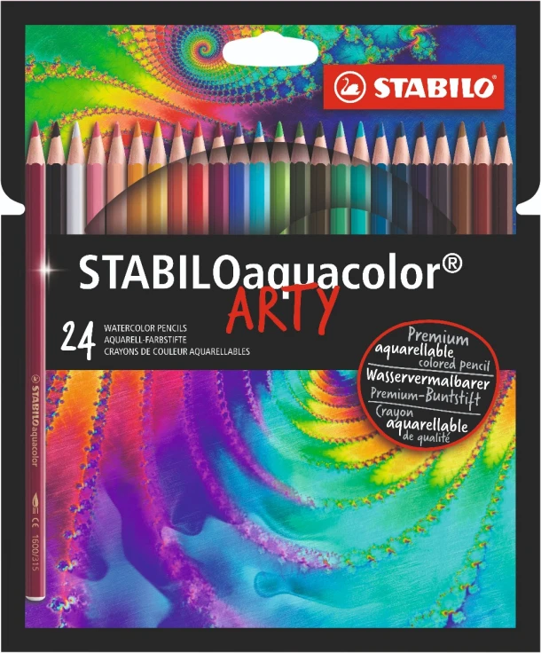 STABILO aquacolor - premium aquarel kleurpotlood - ARTY etui met 24 kleuren