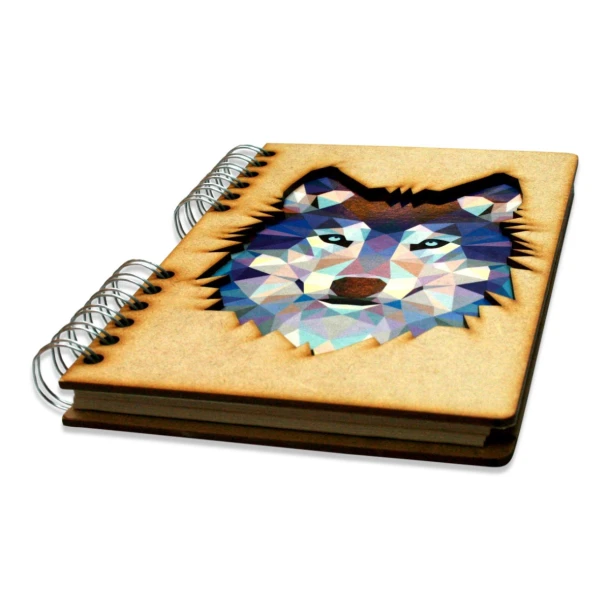 Notitieboek A4 Wolf blanco KOMONI