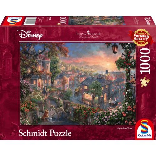 Disney Lady and the Tramp, 1000 stukjes - Puzzel