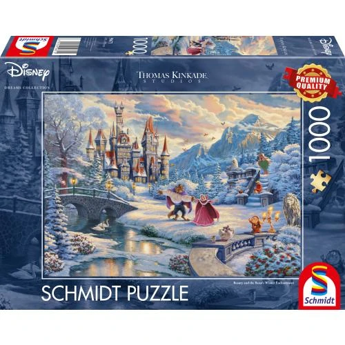 Disney Belle en het Beest in de sneeuw, 1000 stukj