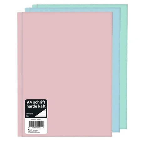 Schrift A4 lijn HK Pastel Verhaak