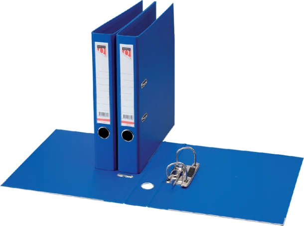 Ordner Quantore A4 50mm insteek rugetiket blauw