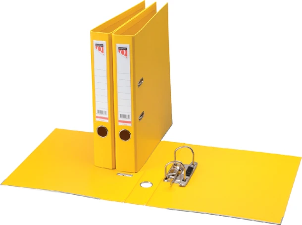 Ordner Quantore A4 50mm insteek rugetiket geel