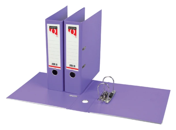 Ordner Quantore A4 80mm insteek rugetiket violet