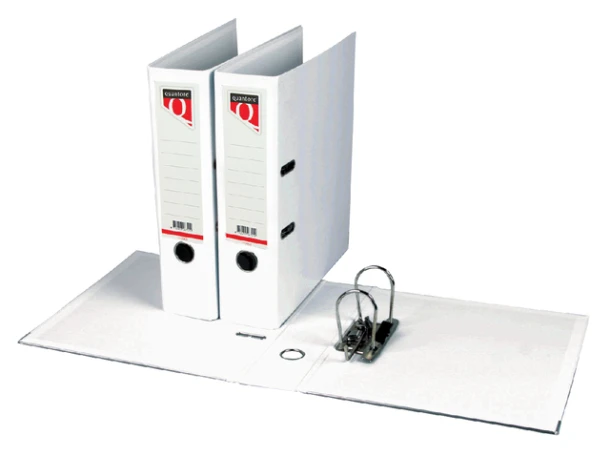 Ordner Quantore A4 80mm insteek rugetiket wit