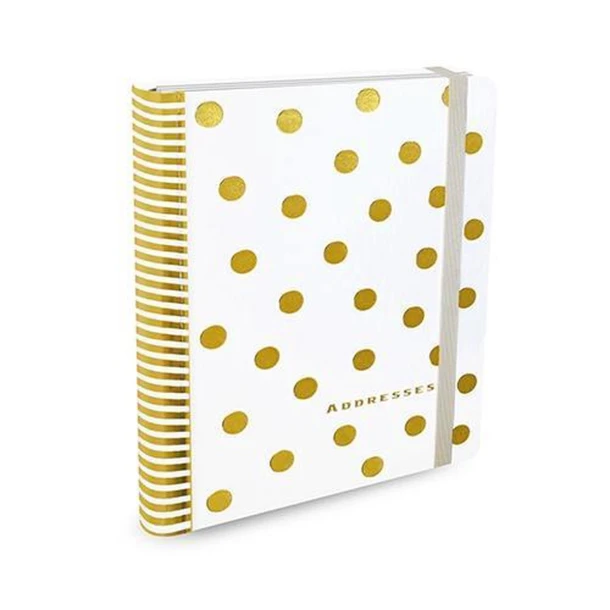 Adresboek A5 Comello gold dots