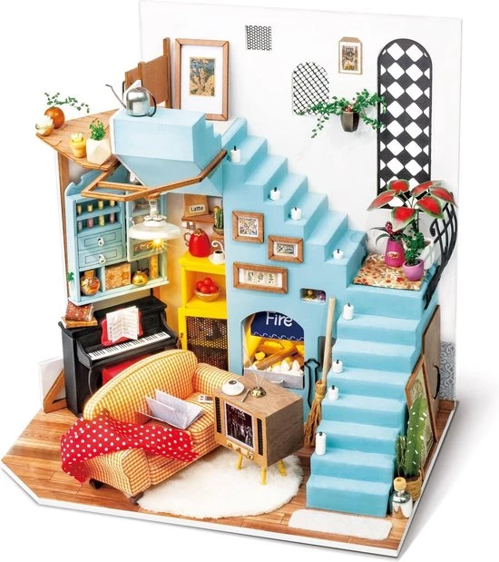 Robotime DIY bouwpakket DG141 Joy‘s Eiland woonkamer