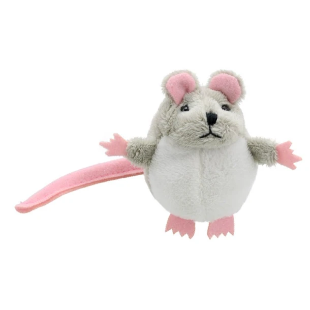 Vingerpop Muis grijs Mano