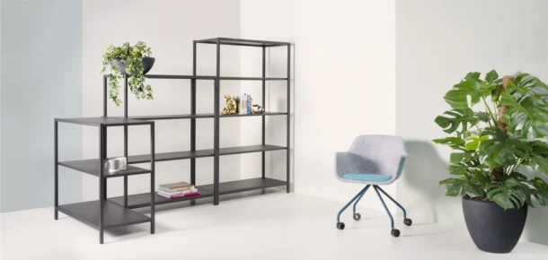 Boekenrek Vepa Rack, afm. 129x99x45cm, 3-ordnerhoog