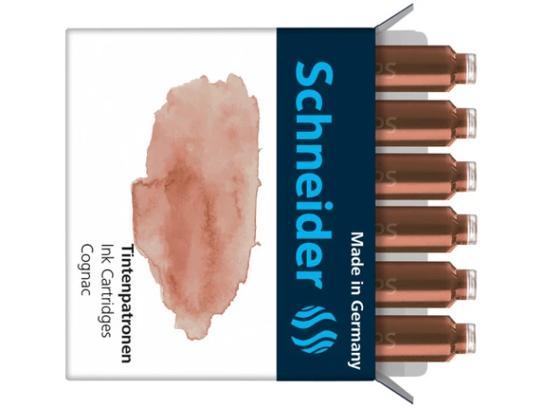 Inktpatronen Schneider/pelikan/bruynzeel pastel Cognac doos 6st.