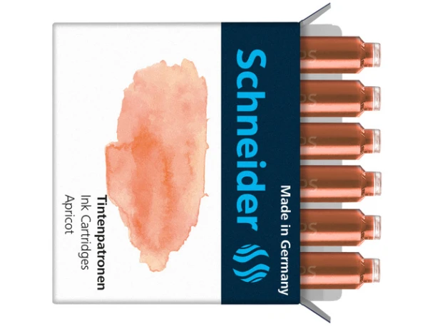 Inktpatronen Schneider pastel Abrikoos doos 6st.