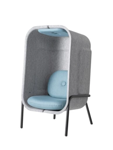 Fauteuil Vepa Felt Tub, 4-poots frame metaal, vilt