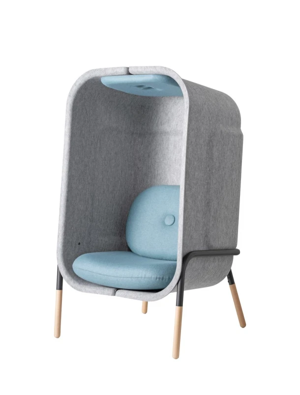 Fauteuil Vepa Felt Tub, 4-poots frame hout, vilt