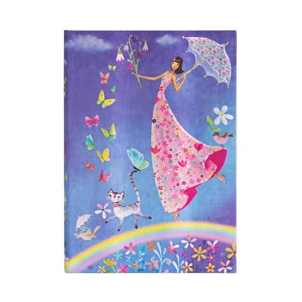 Notitieboek Paperblanks Spring Rainbow Midi gelineerd
