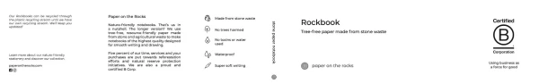 Notitieboek steenpapier Softcover Rockbook - Black