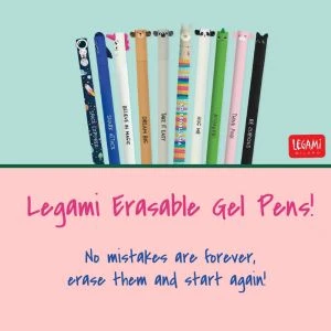 Uitgumbare gelpen - zwart - UNICORN Legami