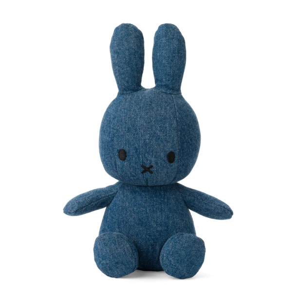 Pluche Nijntje Sitting Teddy Blue 23 cm 100% recycled