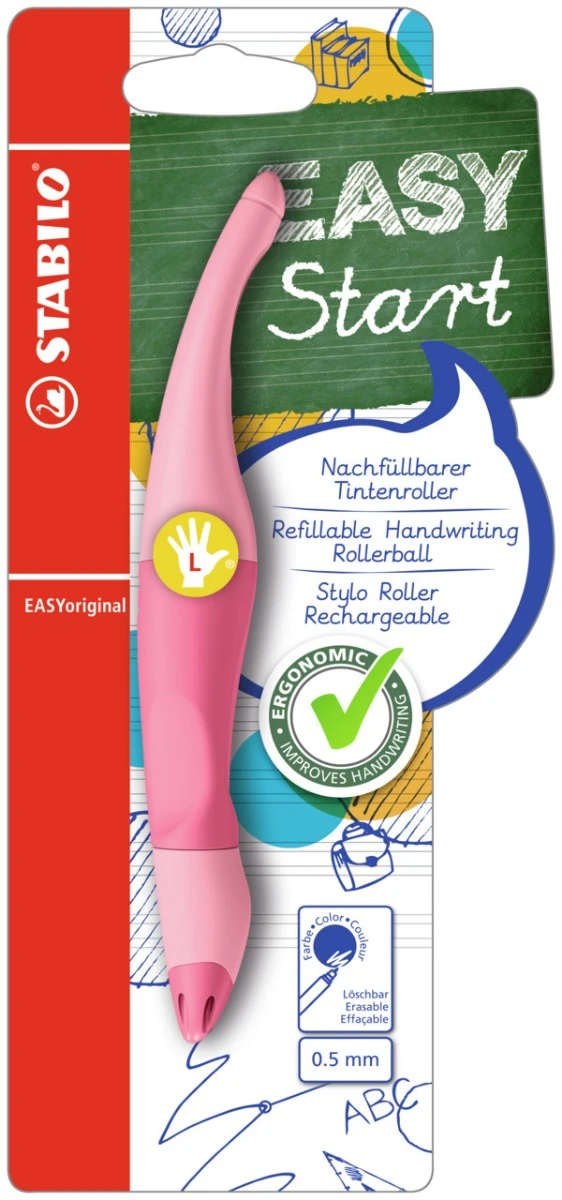 STABILO EASYoriginal - ergonomische rollerball - linkshandig - poeder roze