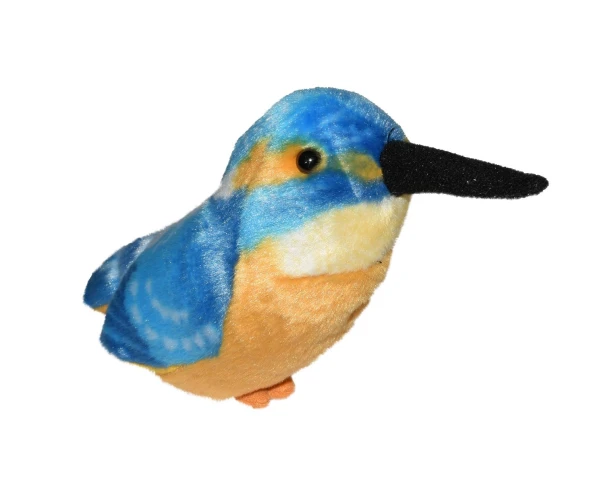 Pluche vogel met geluid  - IJSVOGEL