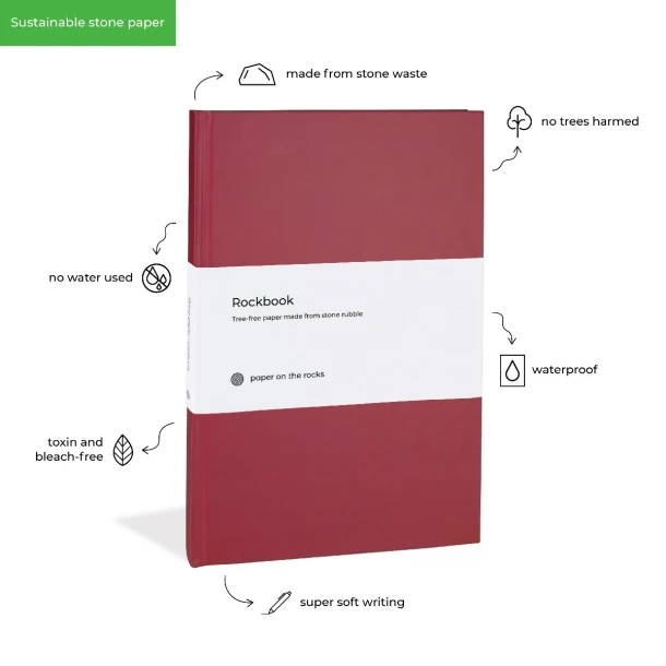 Notitieboek steenpapier Hardcover Rockbook - Hibiscus