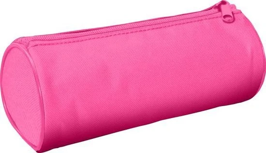 Pennenetui rond, 20x8,5cm roze Kangaro