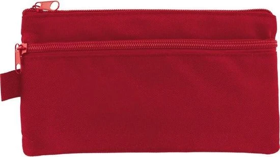 Pennenetui plat, 21x11cm rood kangaro