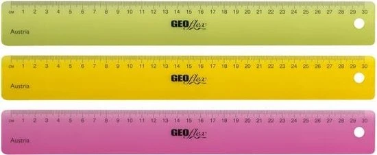 Liniaal Aristo GEOflex 30cm neon, een van de 3 kleuren wordt geleverd