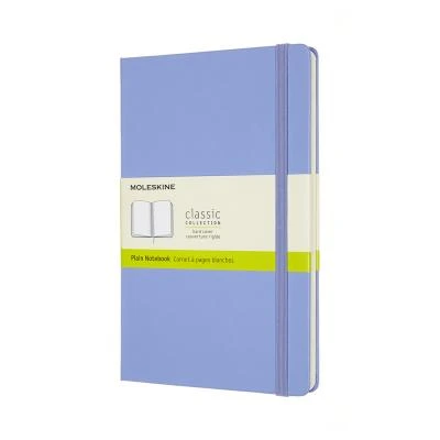 Notebook Large Plain Hard Cover Hydrangea Blue