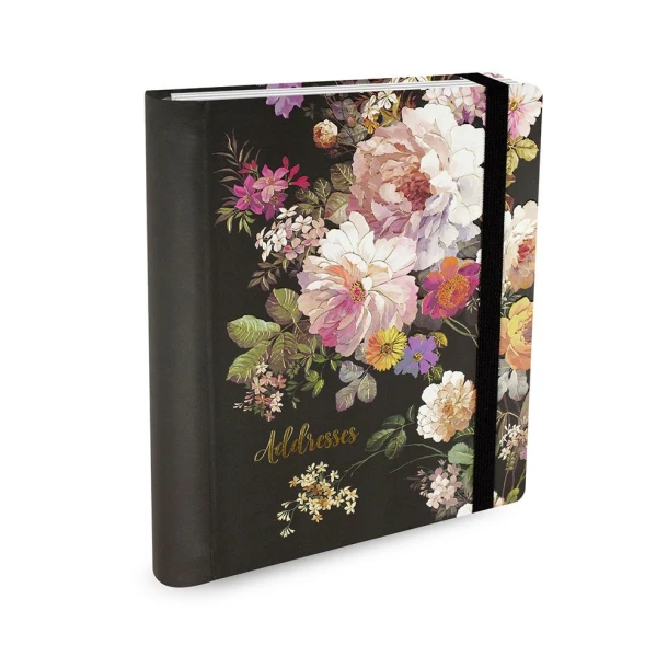 Adresboek A5 Peter Pauper Midnight Floral Comello