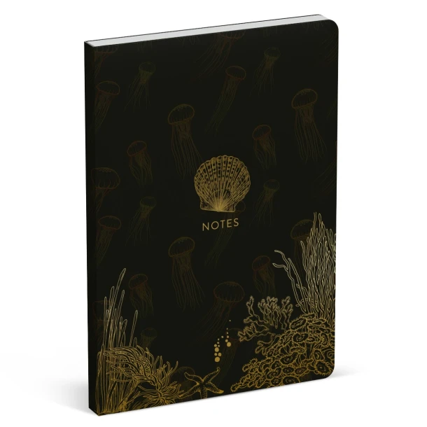 Notitieboek A5 Midnight Gold