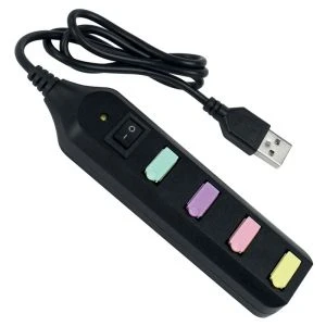 Mini USB Hub met 4 usb poorten zwart Legami