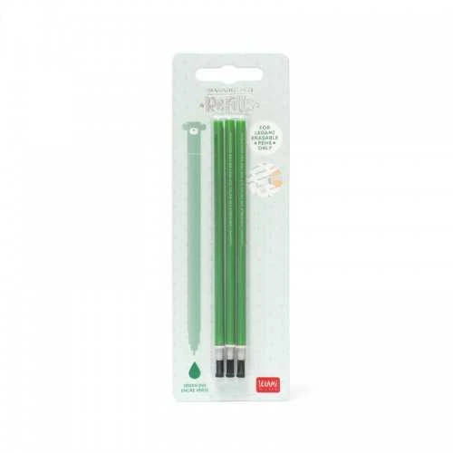 Vulling Uitgumbare gelpen - Groen Legami pak a3