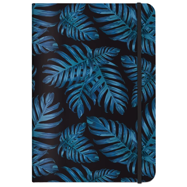 Notitieboek Cedon A5 harde kaft, Philodendron blue