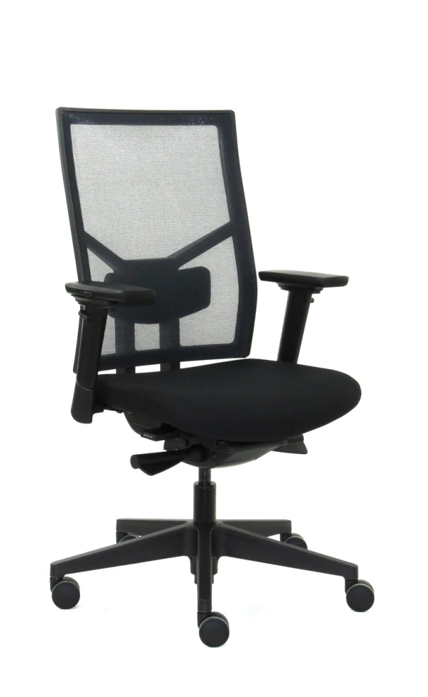 Bureaustoel CS60-Z netweave rug, armleggers, zwart onderstel