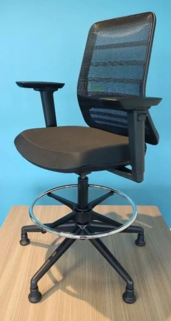 Tekenstoel Tonique Draft, rugframe wit, voetenring