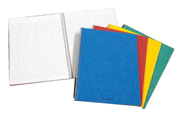 Schrift Aurora met spiraal A4 120blz lijn assorti