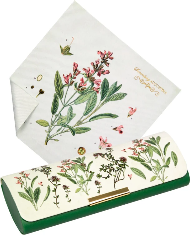Brillenkoker met doekje Herbs