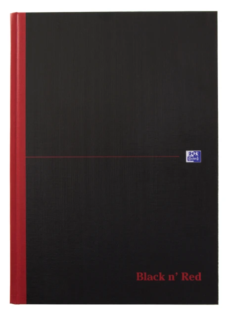 Notitieboek Oxford Black nā Red A4 96vel ruit 5mm