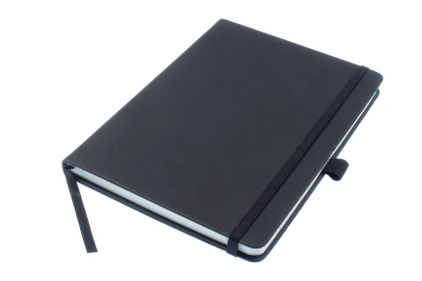 Notitieboek Kangaro A5 zwart lijn PU HC 96 vel 80