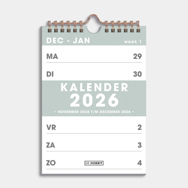 Spiraalkalender A5 D2 2026