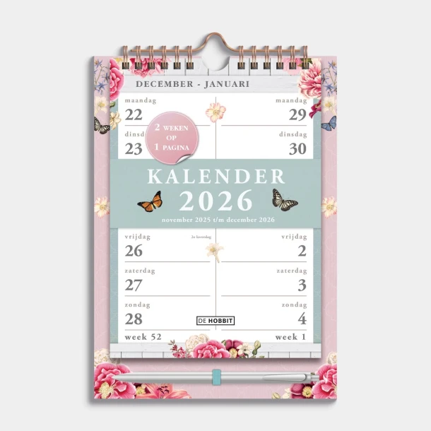 Spiraalkalender 2-weeks D6 2026