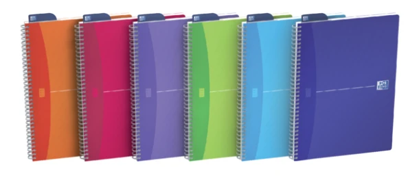 Spiraalblok Oxford MyColours A4 90vel gelinieerd assorti