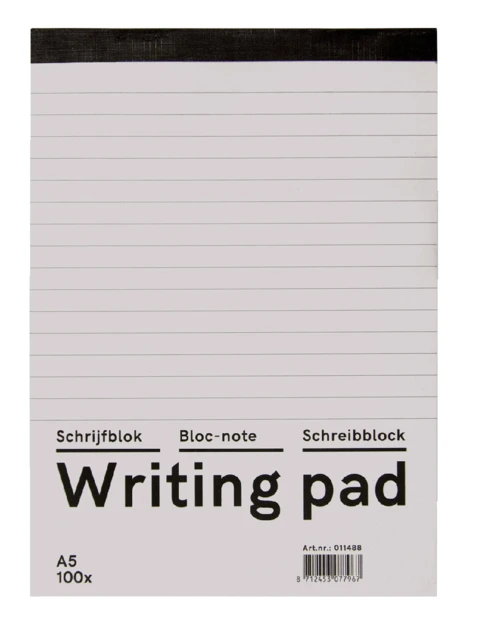 Schrijfblok Qbasic A5 60gr lijn pak 10 stuks