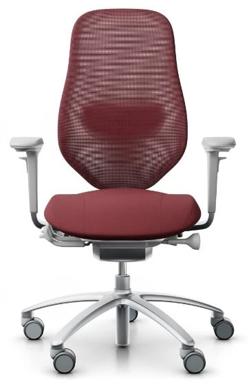 Bureaustoel RH Mereo Mesh Zilver/grijs, Large rug