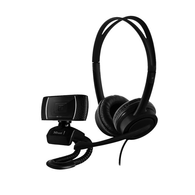 Thuiswerkset Trust Doba 2in1 Zwart