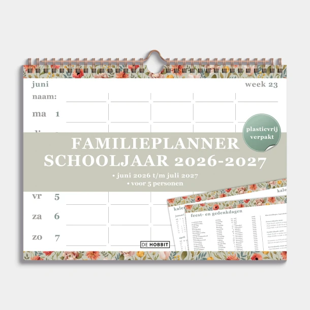 Familieplanner 2026-2027 Spiraal D1